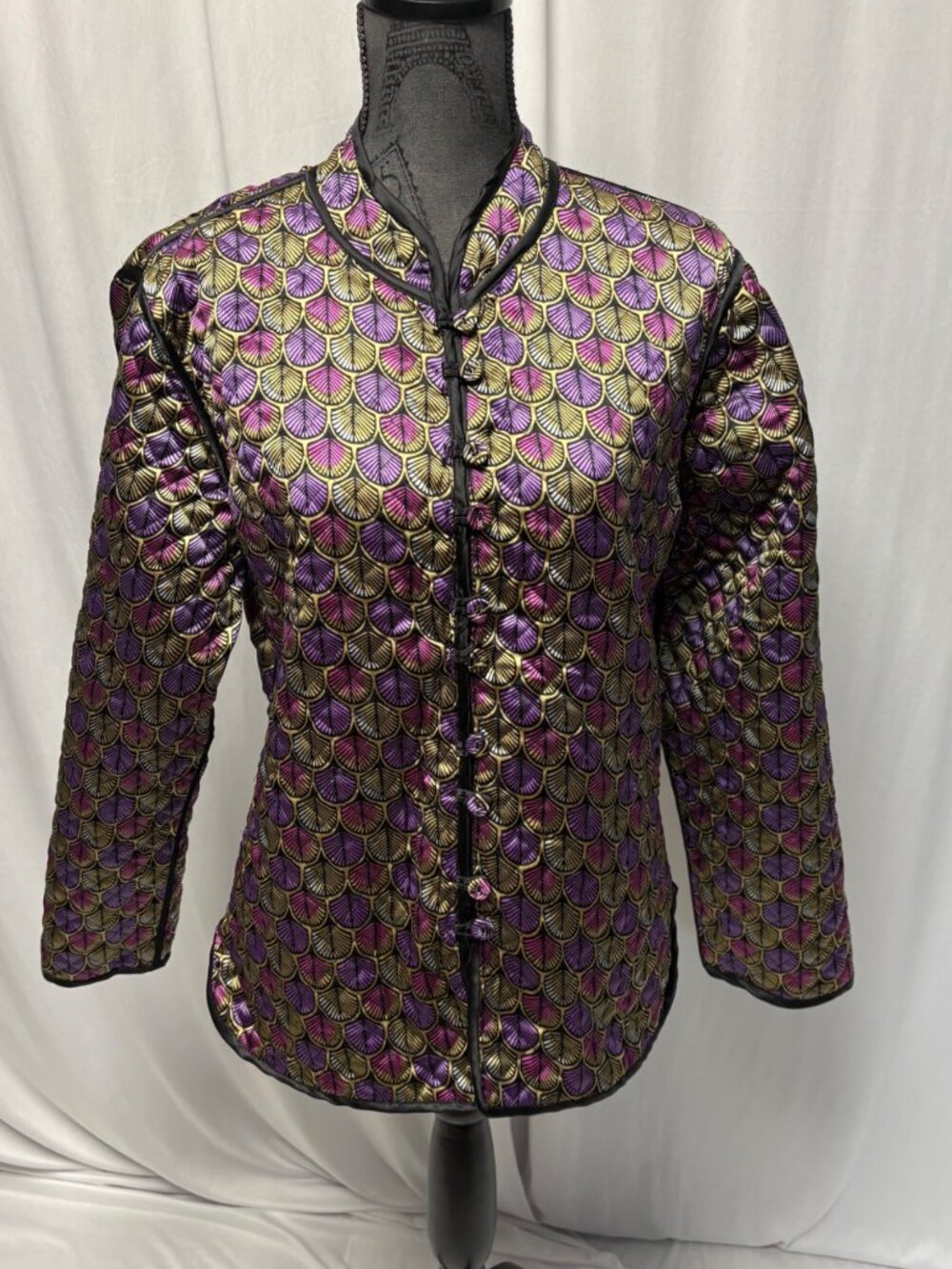 Sacred Threads Reversible Quilted Jacket Womens Medium Boho Lightweight Coat